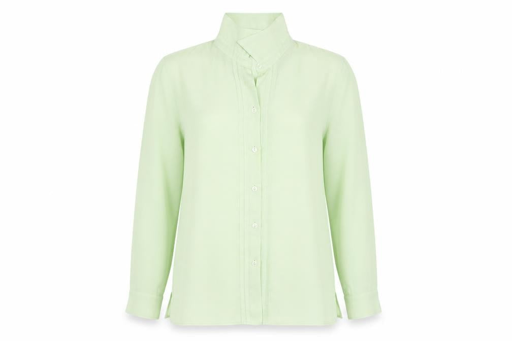 Womens UK Size 16 Preworn Green Basic Button-Up
