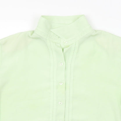 Womens UK Size 16 Preworn Green Basic Button-Up