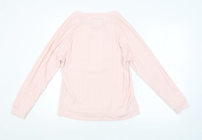 Womens UK Size S Preworn Pink Pullover Jumper