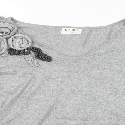 Kaliko Womens Grey   Pullover Jumper Size 16