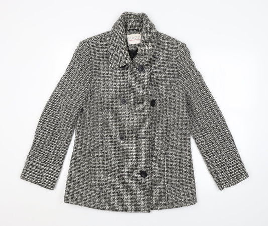 Womens UK Size 12 YAZZ Grey Pea Coat