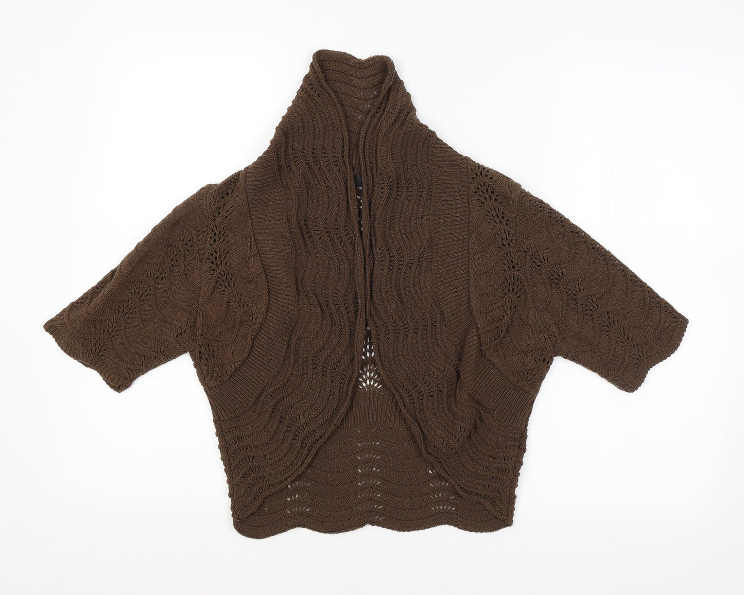 Womens UK Size S M&CO. Brown Cardigan Jumper