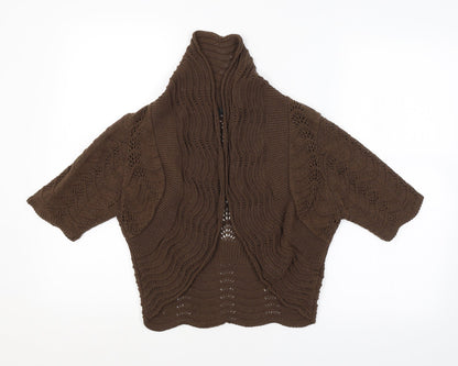 Womens UK Size S M&CO. Brown Cardigan Jumper