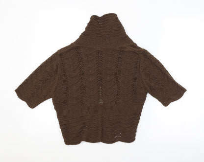 Womens UK Size S M&CO. Brown Cardigan Jumper