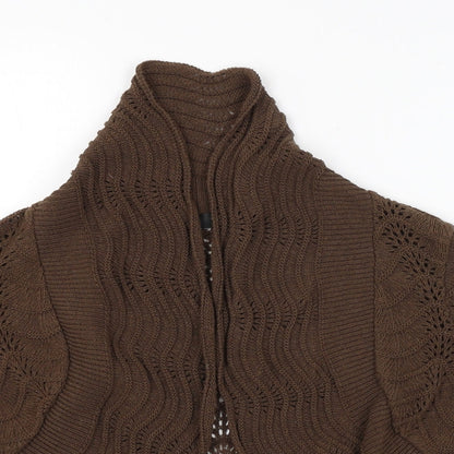 Womens UK Size S M&CO. Brown Cardigan Jumper