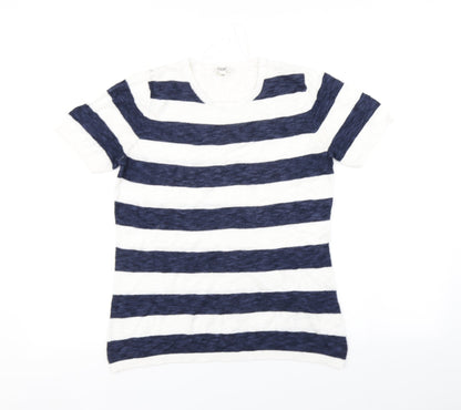 Womens UK Size M Text Multicoloured Basic T-Shirt