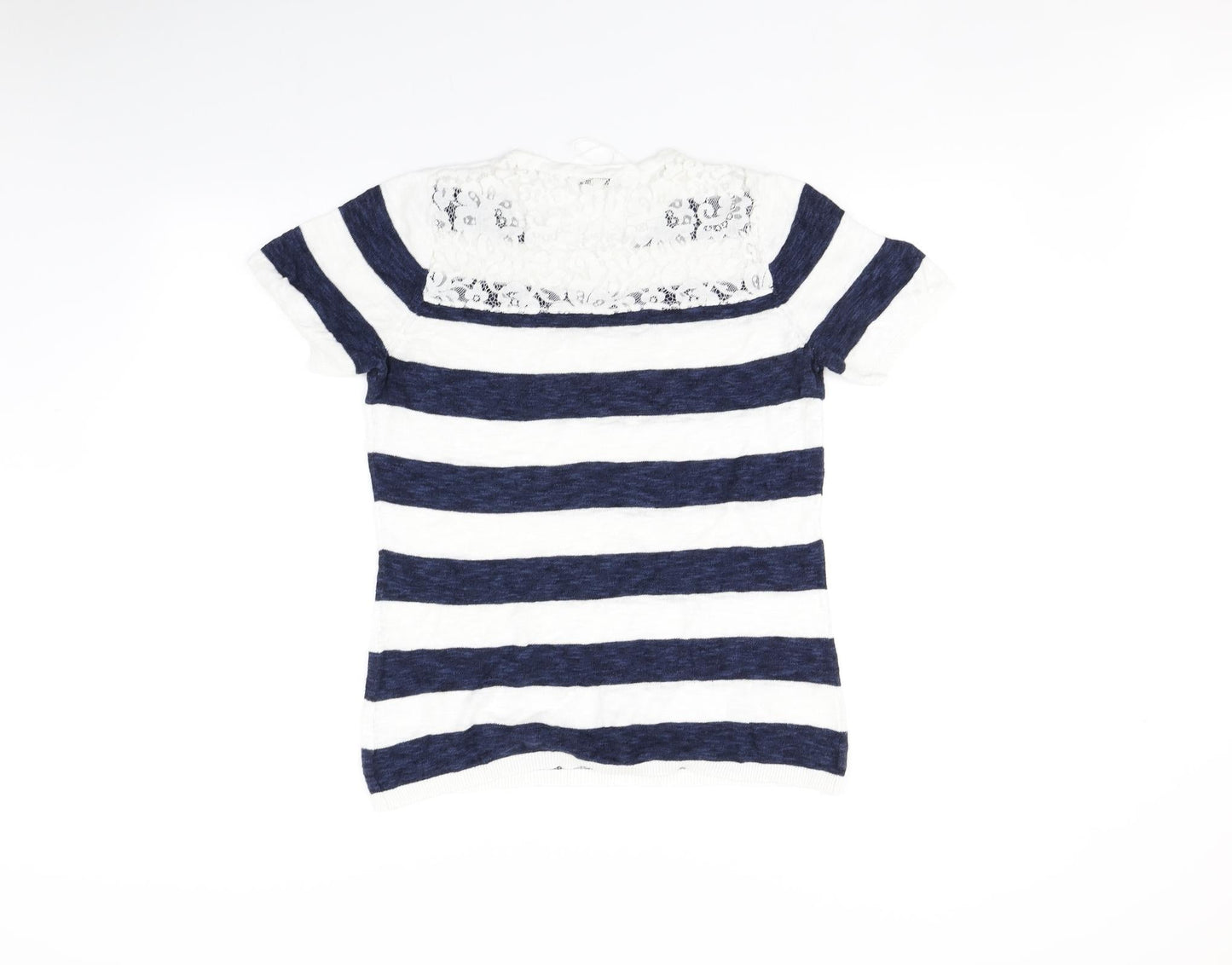 Womens UK Size M Text Multicoloured Basic T-Shirt