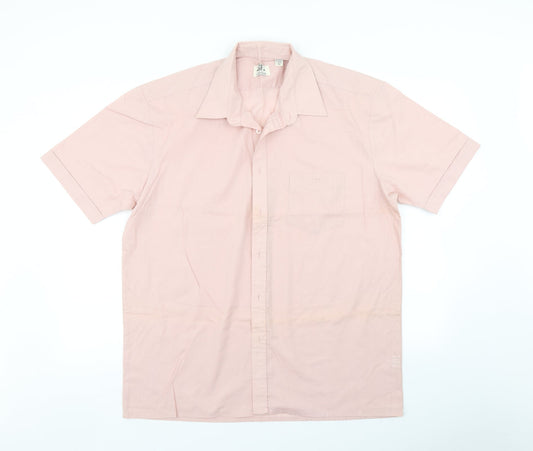 Mens UK Size XL GF Collection Pink  Button-Up Short Sleeve Casual Shirt