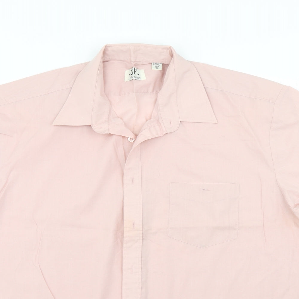 Mens UK Size XL GF Collection Pink  Button-Up Short Sleeve Casual Shirt