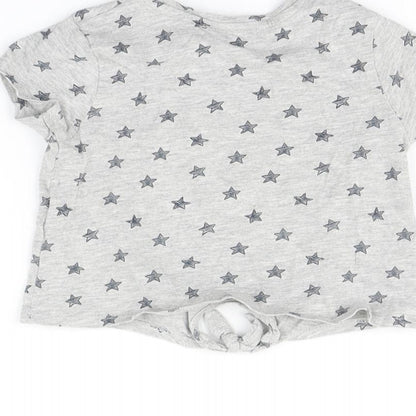 Primark Baby Grey   Basic T-Shirt Size 18-24 Months  - Star print