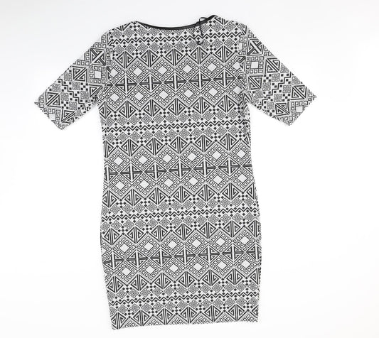 George Womens Grey Geometric  Bodycon  Size 14