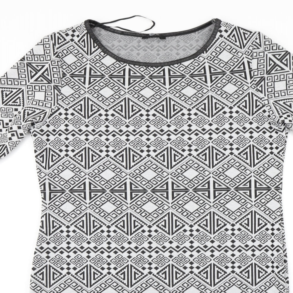 George Womens Grey Geometric  Bodycon  Size 14