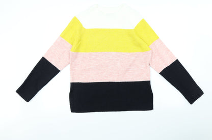 F&F Womens Multicoloured Striped  Pullover Jumper Size 10