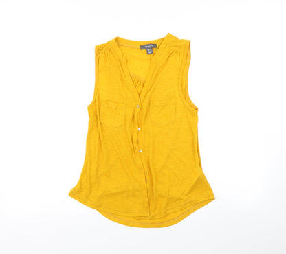 Primark Womens Yellow   Camisole T-Shirt Size 8