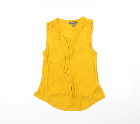 Primark Womens Yellow   Camisole T-Shirt Size 8