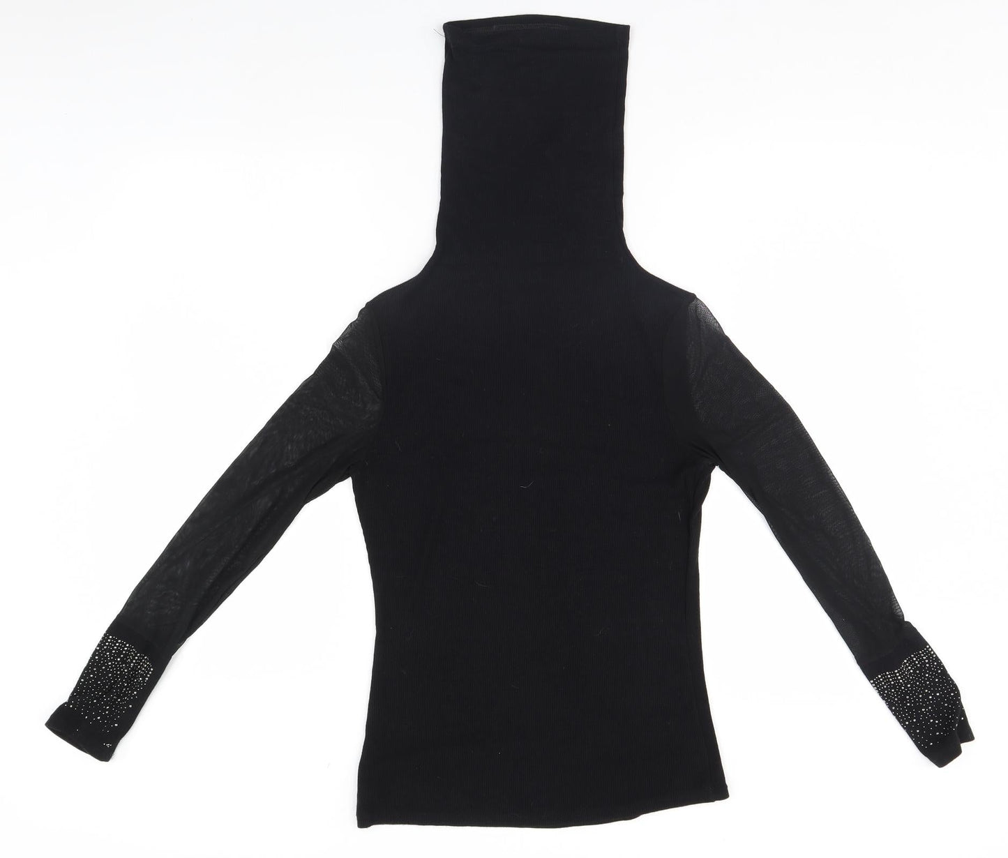 Womens UK Size  Preworn Black Basic T-Shirt