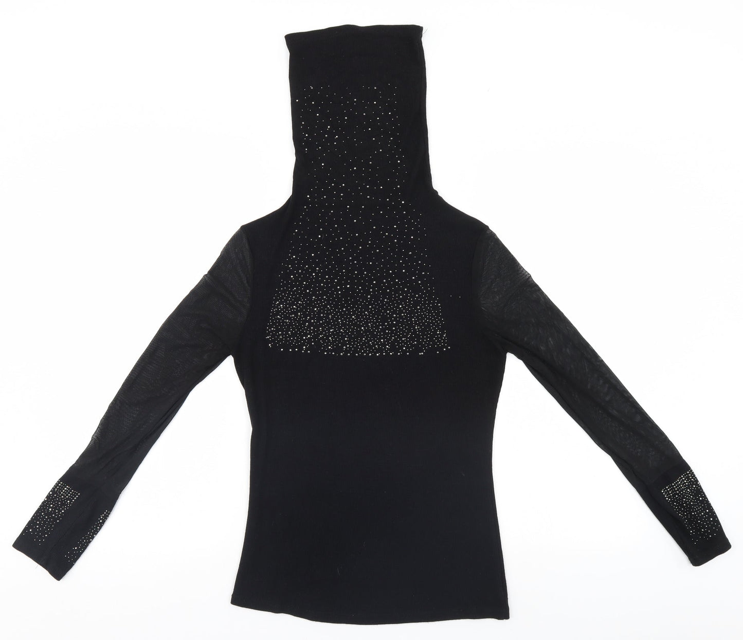 Womens UK Size  Preworn Black Basic T-Shirt