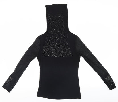 Womens UK Size  Preworn Black Basic T-Shirt