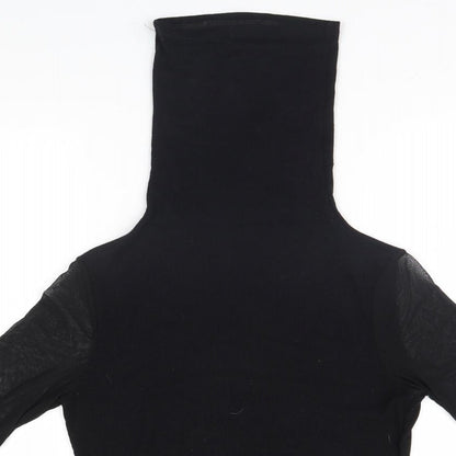 Womens UK Size  Preworn Black Basic T-Shirt