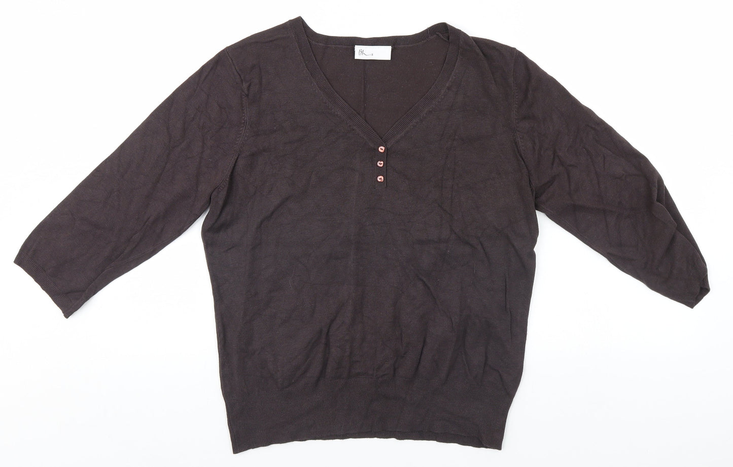 Womens UK Size 14 BHS Brown Pullover Jumper