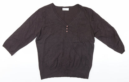 Womens UK Size 14 BHS Brown Pullover Jumper