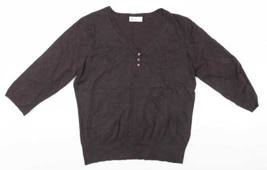 Womens UK Size 14 BHS Brown Pullover Jumper