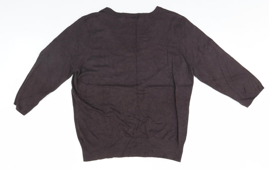 Womens UK Size 14 BHS Brown Pullover Jumper