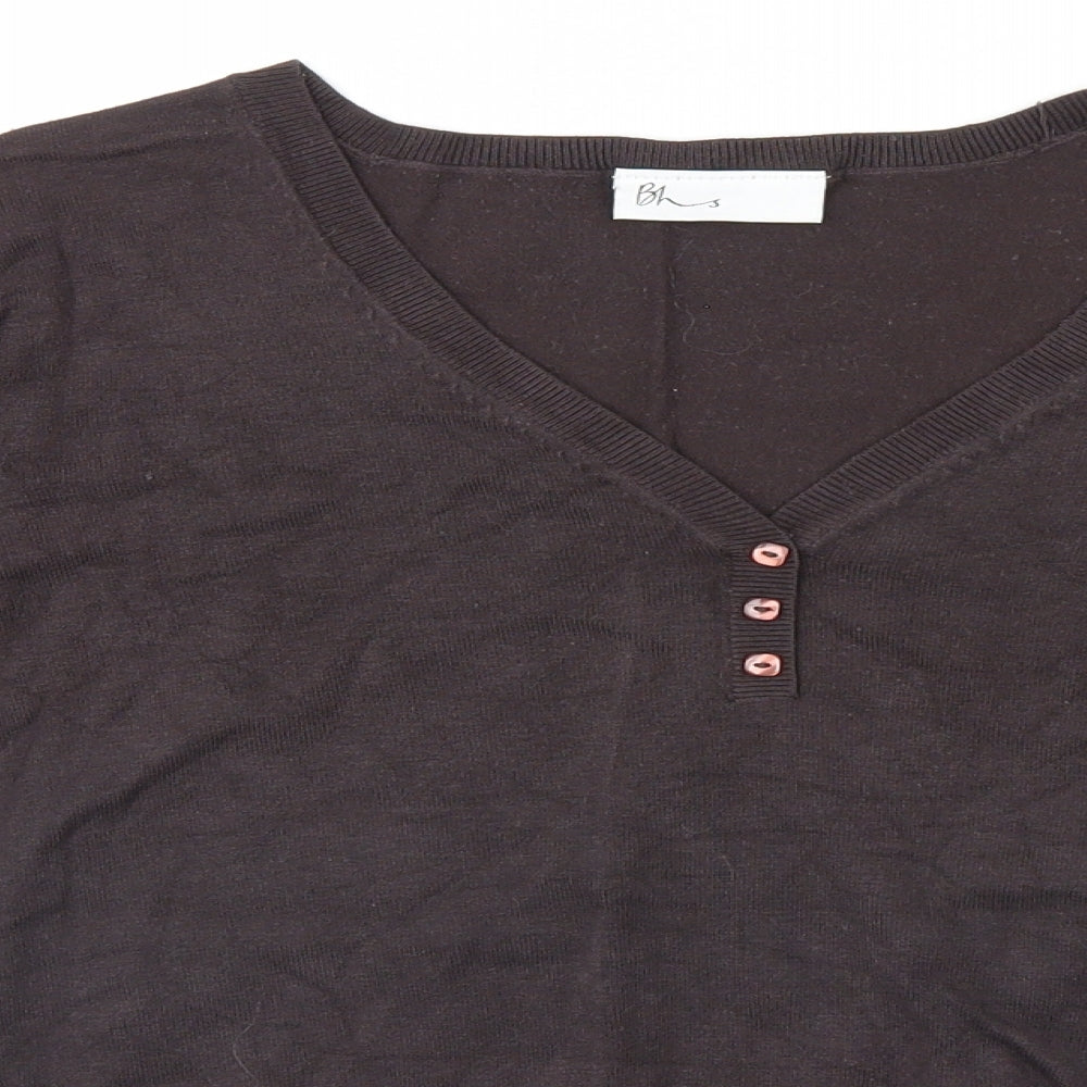 Womens UK Size 14 BHS Brown Pullover Jumper