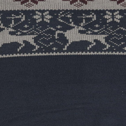 James Darby Mens Blue Fair Isle  Pullover Sweatshirt   - Christmas