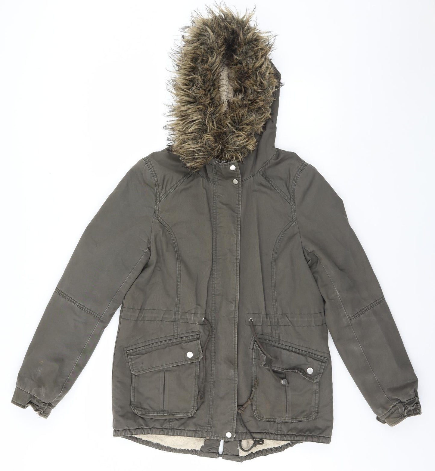 Divided Womens Brown   Jacket Coat Size 8