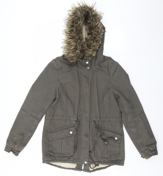 Divided Womens Brown   Jacket Coat Size 8