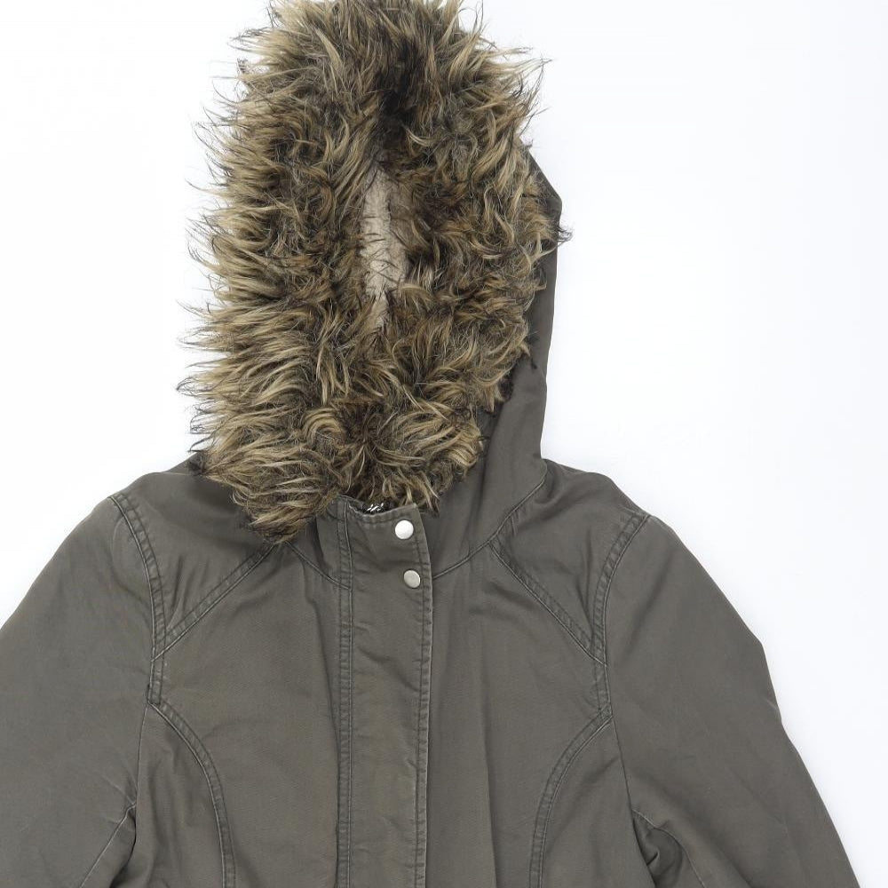 Divided Womens Brown   Jacket Coat Size 8