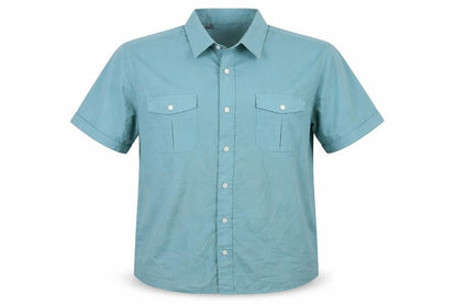 Mens UK Size L Premier Grey  Button-Up Short Sleeve Casual Shirt