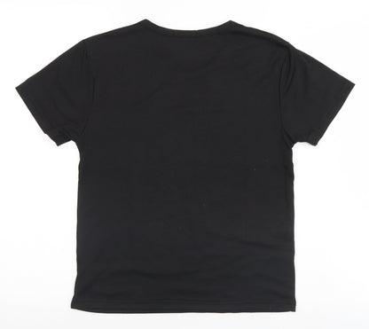Zsiibo Womens Black   Basic T-Shirt Size S  - Heart