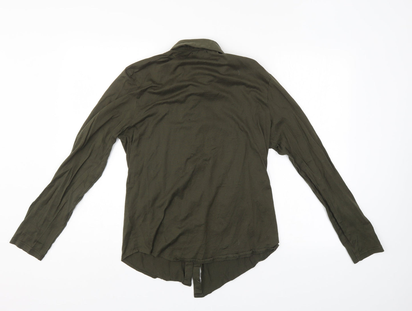 Womens UK Size S River Island Green Basic Button-Up