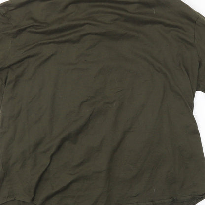 Womens UK Size S River Island Green Basic Button-Up