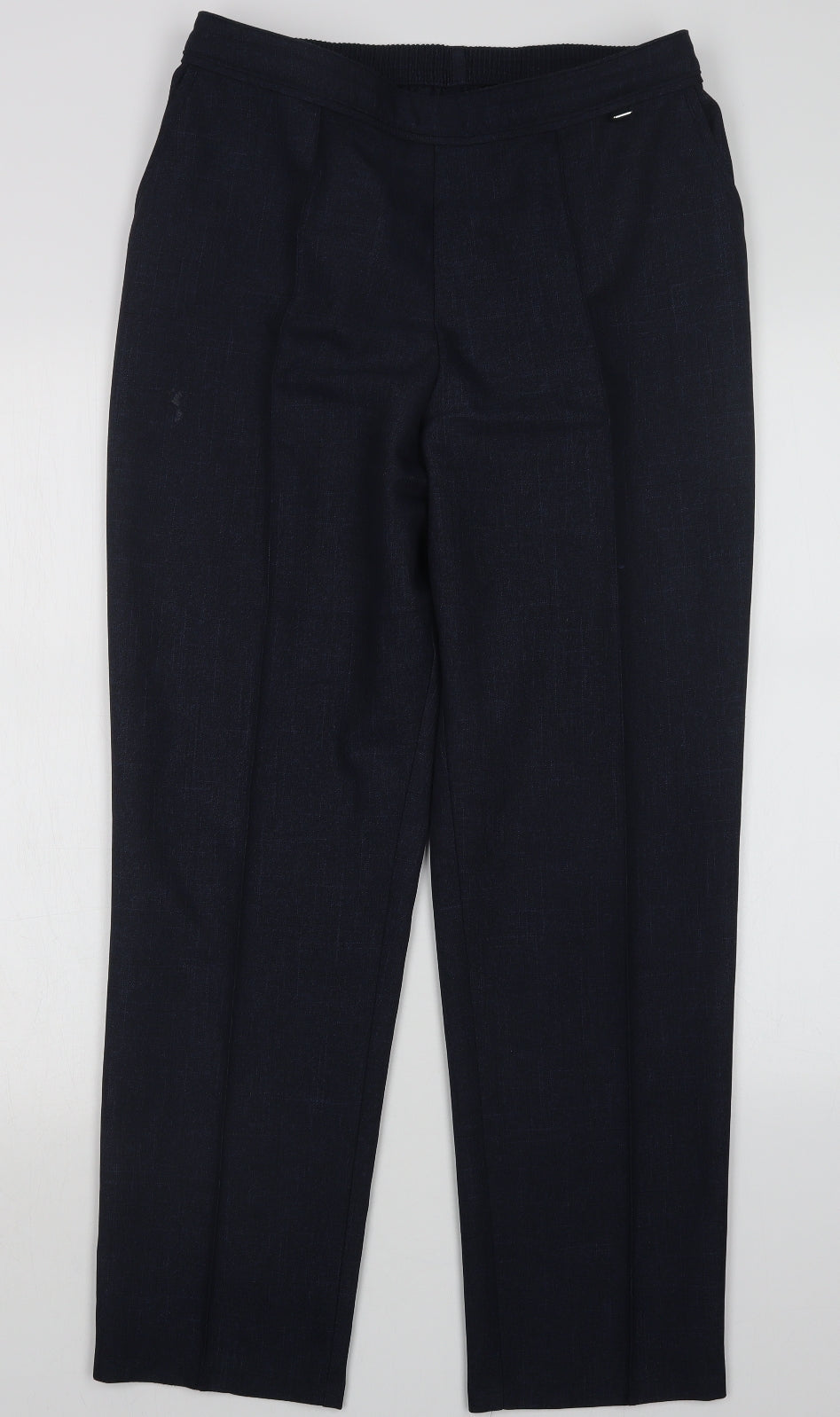 Womens UK Size 14 Marks and Spencer Regular Fit  Blue Trousers