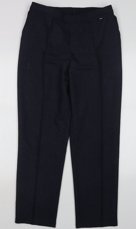 Womens UK Size 14 Marks and Spencer Regular Fit  Blue Trousers
