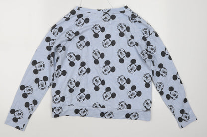 Love to Lounge Womens Blue Geometric  Top Pyjama Set Size 12  - Mickey Mouse