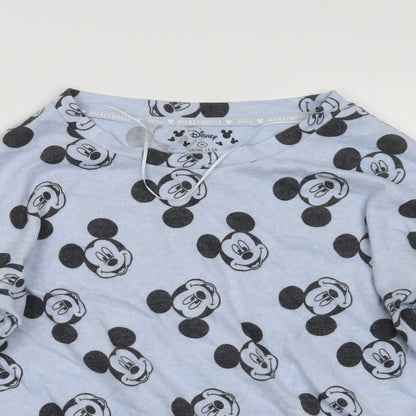 Love to Lounge Womens Blue Geometric  Top Pyjama Set Size 12  - Mickey Mouse