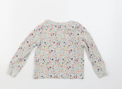 TU Girls White Floral  Top Pyjama Set Size 3-4 Years