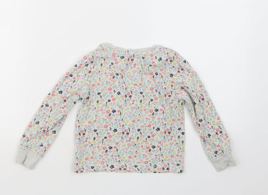 TU Girls White Floral  Top Pyjama Set Size 3-4 Years