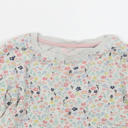 TU Girls White Floral  Top Pyjama Set Size 3-4 Years