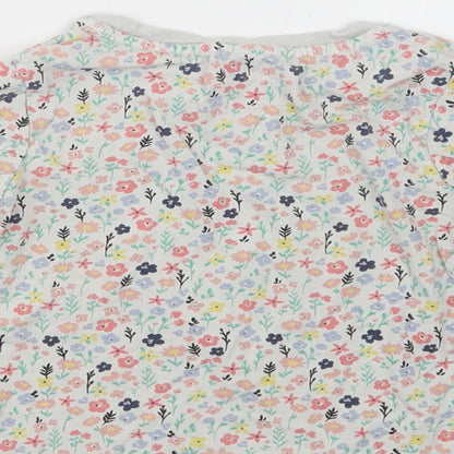 TU Girls White Floral  Top Pyjama Set Size 3-4 Years