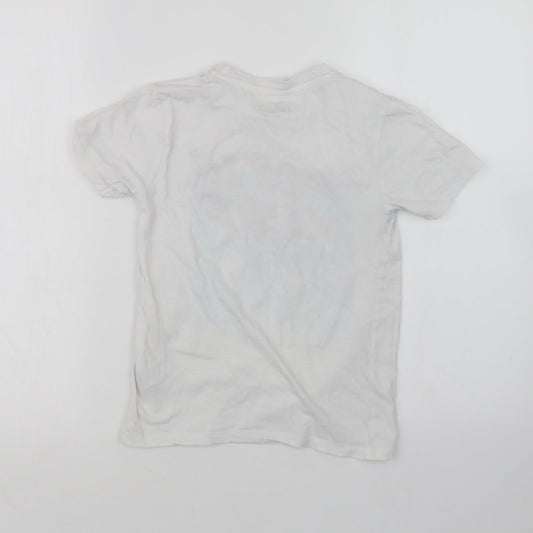 Pep&Co Boys White   Basic T-Shirt Size 8-9 Years