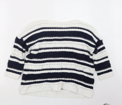 TU Womens Blue  Knit Pullover Jumper Size 14