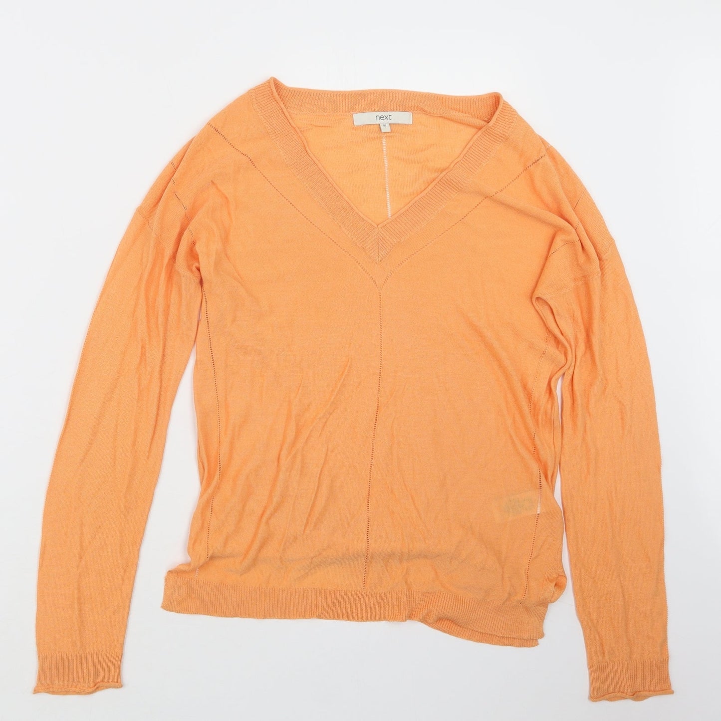 Womens UK Size 10 NEXT Orange Pullover Jumper