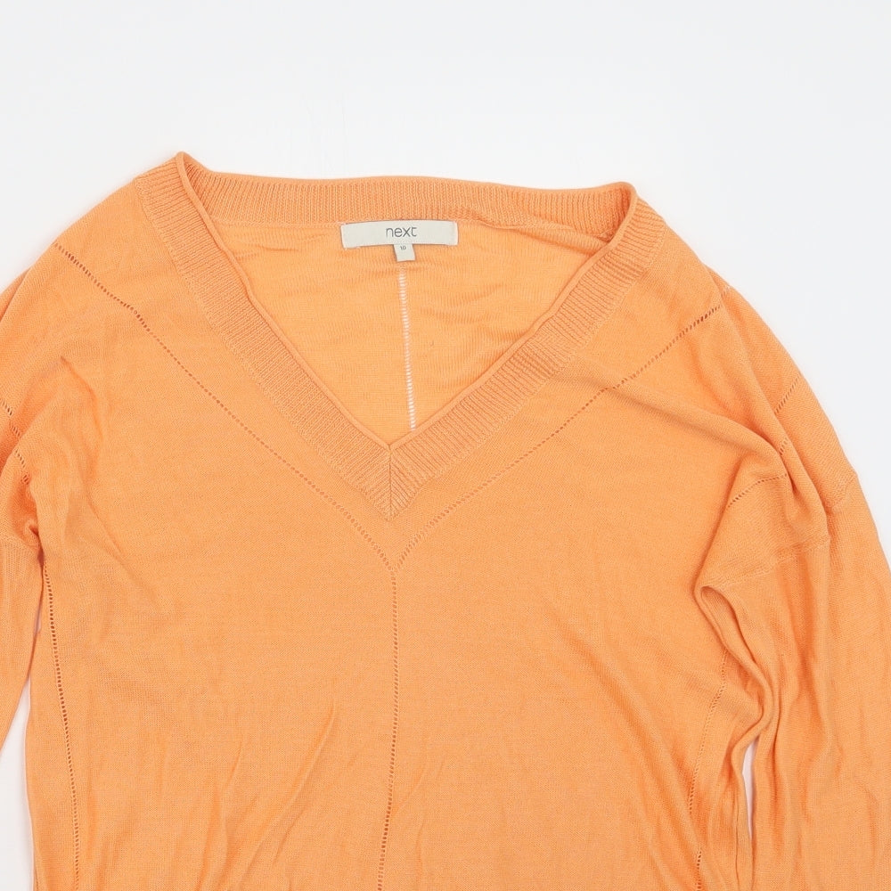 Womens UK Size 10 NEXT Orange Pullover Jumper