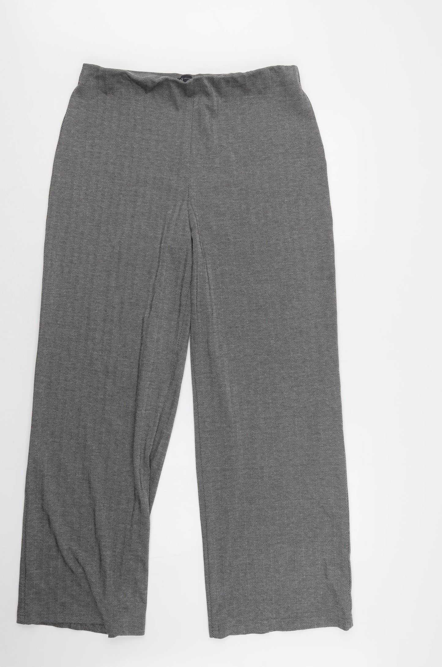 Womens UK Size 16 Marks and Spencer Regular Fit  Black Trousers