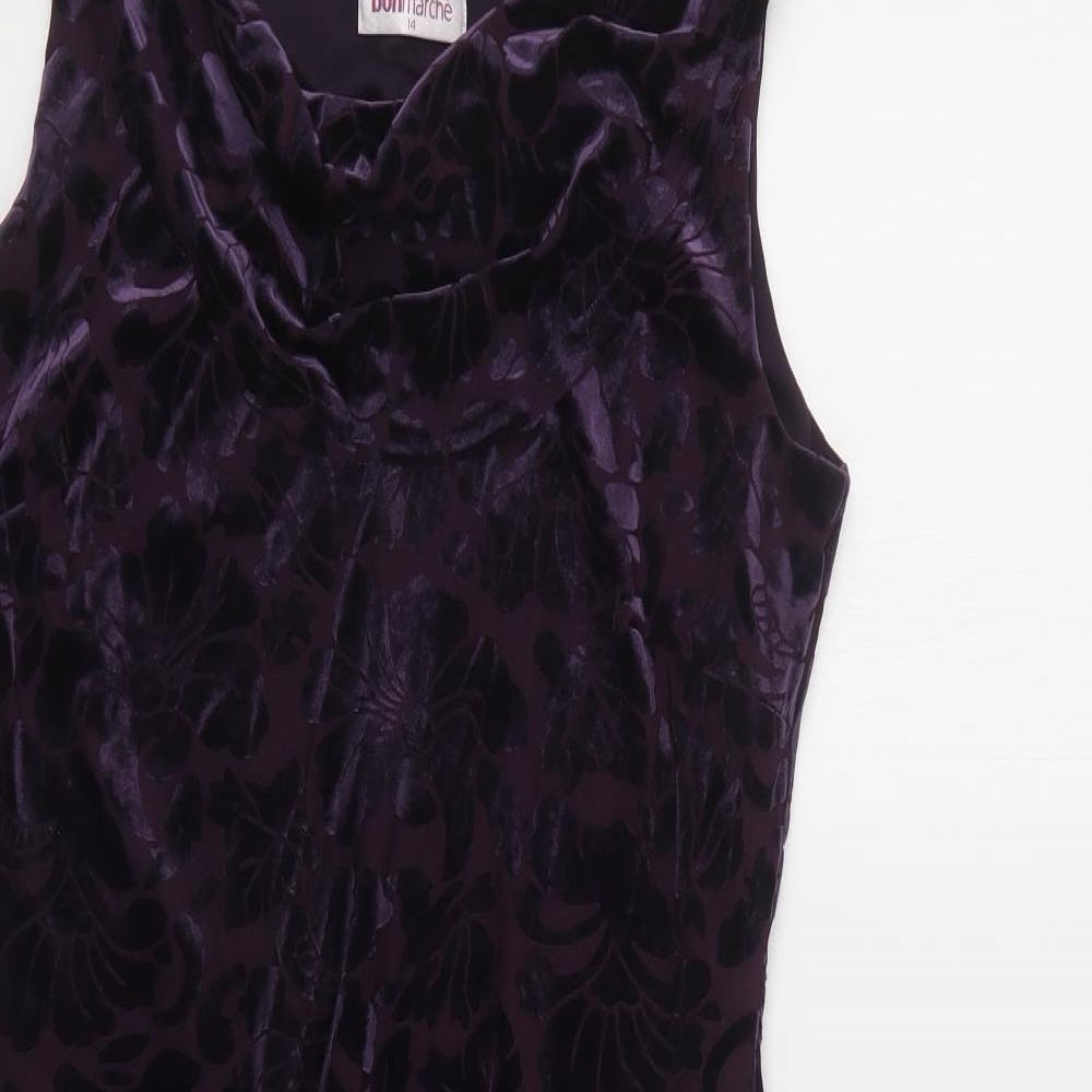 Bonmarché Womens Purple   T-Shirt Dress  Size 14